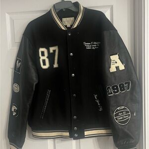 Woman’s Aeropostale Black Varsity Jacket Size M